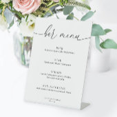 Modern Elegant Wedding Bar Menu Pedestal Sign Reclamebord Met Voetstuk