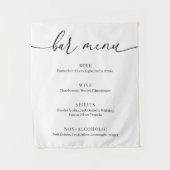 Modern Elegant Wedding Bar Menu Wandkleed (Voorkant)