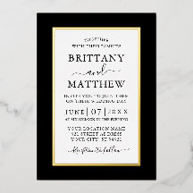 Modern Elegant Wedding Black en White Gold