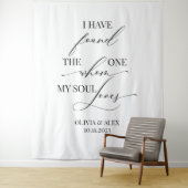 Modern elegant wedding bridal backdrop banner Wandkleed (In situ)