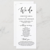 Modern elegant, Wedding Ceremony Program Programmakaart (Voorkant / Achterkant)