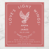 Modern Elegant Wedding Chic Blush Roos Quote Wijn Etiket (Enkel label)