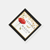 Modern Elegant Wedding Cocktail Napkins Servet (Hoek)