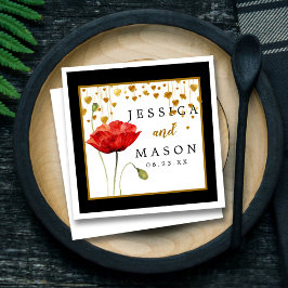 Modern Elegant Wedding Cocktail Napkins Servet