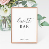 Modern Elegant Wedding Dessert Bar Sign