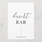 Modern Elegant Wedding Dessert Bar Sign (Voorkant)
