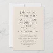 Modern Elegant Wedding, Endless Love, Reception Kaart (Voorkant)