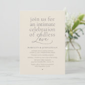 Modern Elegant Wedding, Endless Love, Reception Kaart (Staand voorkant)