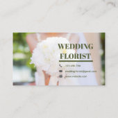 Modern Elegant Wedding Florist Visitekaartje (Achterkant)
