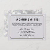 Modern Elegant Wedding Hotel Accomodation Card Informatiekaartje (Voorkant / Achterkant)
