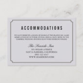Modern Elegant Wedding Hotel Accomodation Card Informatiekaartje (Voorkant)