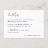Modern Elegant Wedding Informatiekaartje (Voorkant)