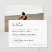 Modern Elegant Wedding Informatiekaartje (Voorkant / Achterkant)