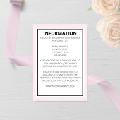Modern Elegant Wedding Informatiekaartje