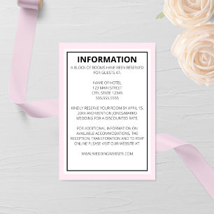 Modern Elegant Wedding Informatiekaartje