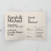 Modern Elegant Wedding Invitation (Binnen)