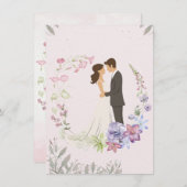 Modern Elegant Wedding Invitation Kaart (Voorkant / Achterkant)