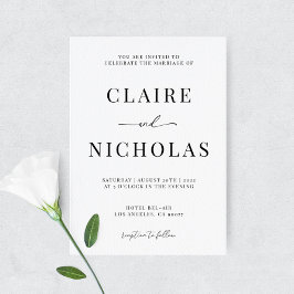 Modern Elegant Wedding Invitation Kaart