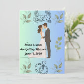 Modern Elegant Wedding Invitation Template | Edita Kaart (Staand voorkant)