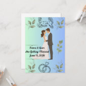 Modern Elegant Wedding Invitation Template | Edita Kaart (Voorkant / Achterkant in situ)