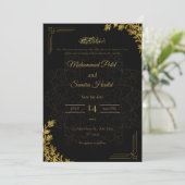 Modern Elegant Wedding Invitation Template | Edita Kaart (Staand voorkant)