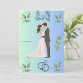 Modern Elegant Wedding Invitation Template | Edita Kaart (Staand voorkant)