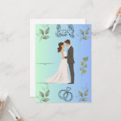 Modern Elegant Wedding Invitation Template | Edita Kaart (Voorkant / Achterkant in situ)