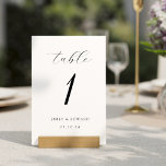 Modern Elegant Wedding Kaart<br><div class="desc">Aangepaste trouwtafel nummerkaarten met eenvoudig modern ontwerp met elegante handkalligrafie.</div>