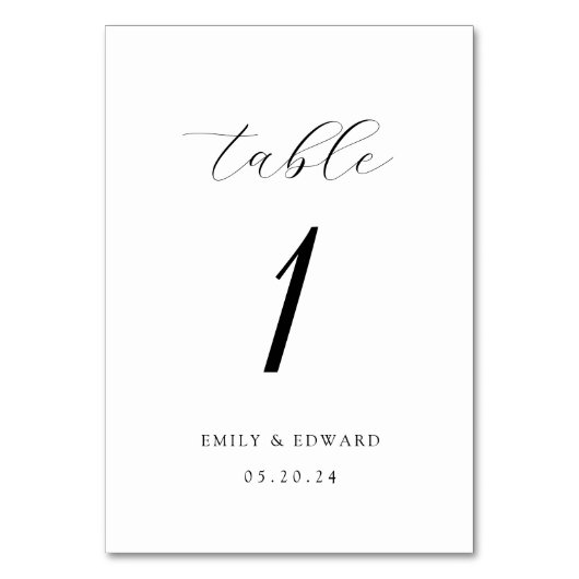 Modern Elegant Wedding Kaart (Voorkant)