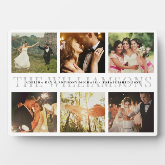 Modern Elegant Wedding Keepomwille Foto Collage Ch Fotoplaat (voorkant)
