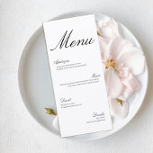 Modern Elegant Wedding Menu Card