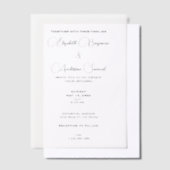 Modern Elegant Wedding Minimalistisch Script Vellum Uitnodigingen (Offset)