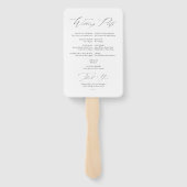 Modern Elegant Wedding Programme Handwaaier (Achterkant)