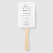 Modern Elegant Wedding Programme Handwaaier (Voorkant)