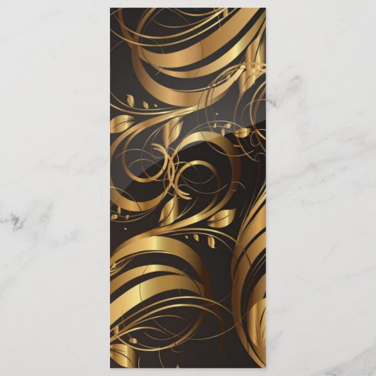 Modern Elegant Wedding Programme Programmakaart (Achterkant)