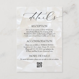 Modern Elegant Wedding QR Code Details Informatiekaartje
