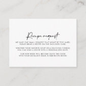 Modern Elegant Wedding Recept Aanvraag Informatiekaartje (Voorkant)
