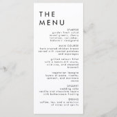 Modern Elegant Wedding Reception Menu (Voorkant)