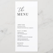 Modern Elegant Wedding Reception Menu (Voorkant)