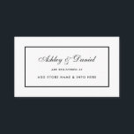 Modern Elegant Wedding Registry Invoegen Kaart B<br><div class="desc">Modern Elegant Maar Eenvoudig Zwart-Wit Huwelijksregister Plaats Kaart</div>