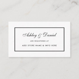 Modern Elegant Wedding Registry Invoegen Kaart B