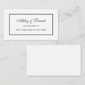 Modern Elegant Wedding Registry Invoegen Kaart B (Voorkant / Achterkant)