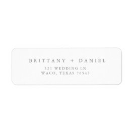 Modern Elegant Wedding Return Address Label