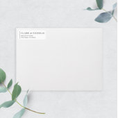 Modern Elegant Wedding Return Address Label