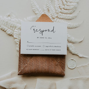 Modern Elegant Wedding RSVP-kaart Informatiekaartje