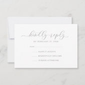 Modern Elegant Wedding RSVP-kaart Kaart (Voorkant)