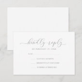 Modern Elegant Wedding RSVP-kaart Kaart (Voorkant / Achterkant)