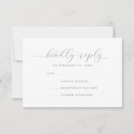 Modern Elegant Wedding RSVP-kaart Kaart