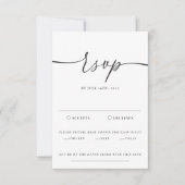 Modern Elegant Wedding RSVP-kaart RSVP Kaartje (Voorkant)