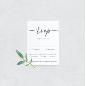 Modern Elegant Wedding RSVP-kaart RSVP Kaartje